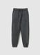 Grey jogger trousers for boys in cotton blend with oversized fit_3