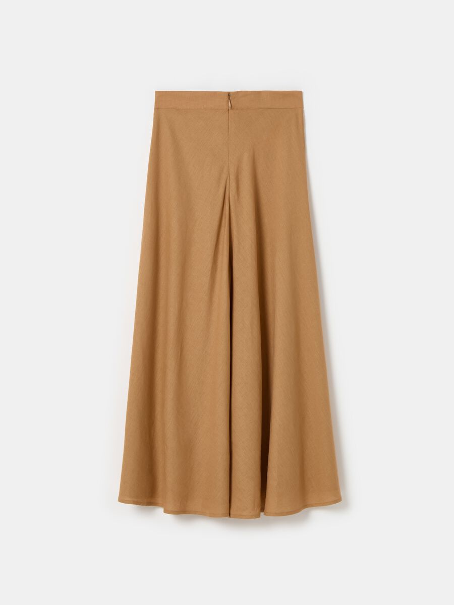 Contemporary long skirt in linen and viscose_4