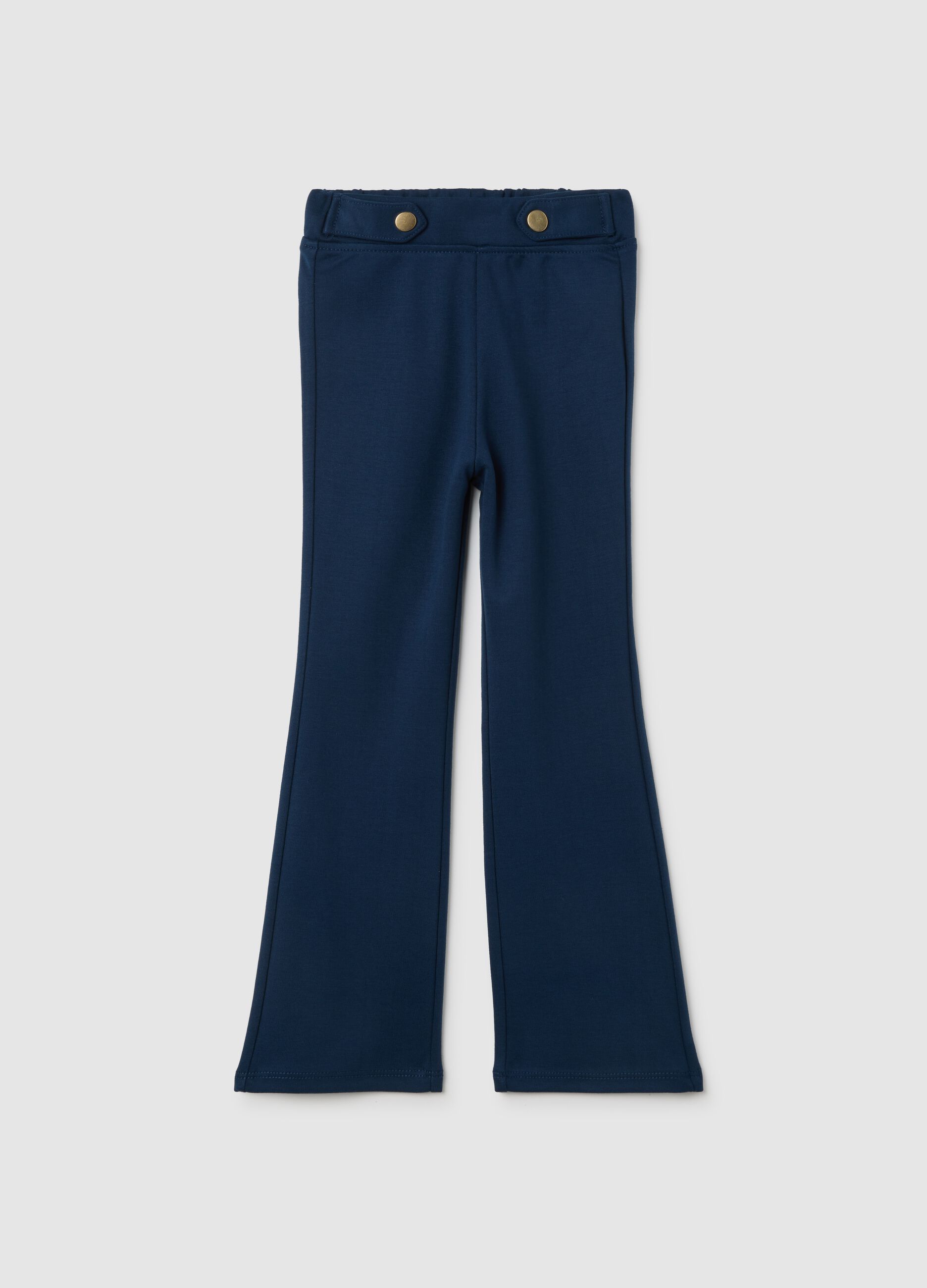 Girls' Blue Flare Leggings