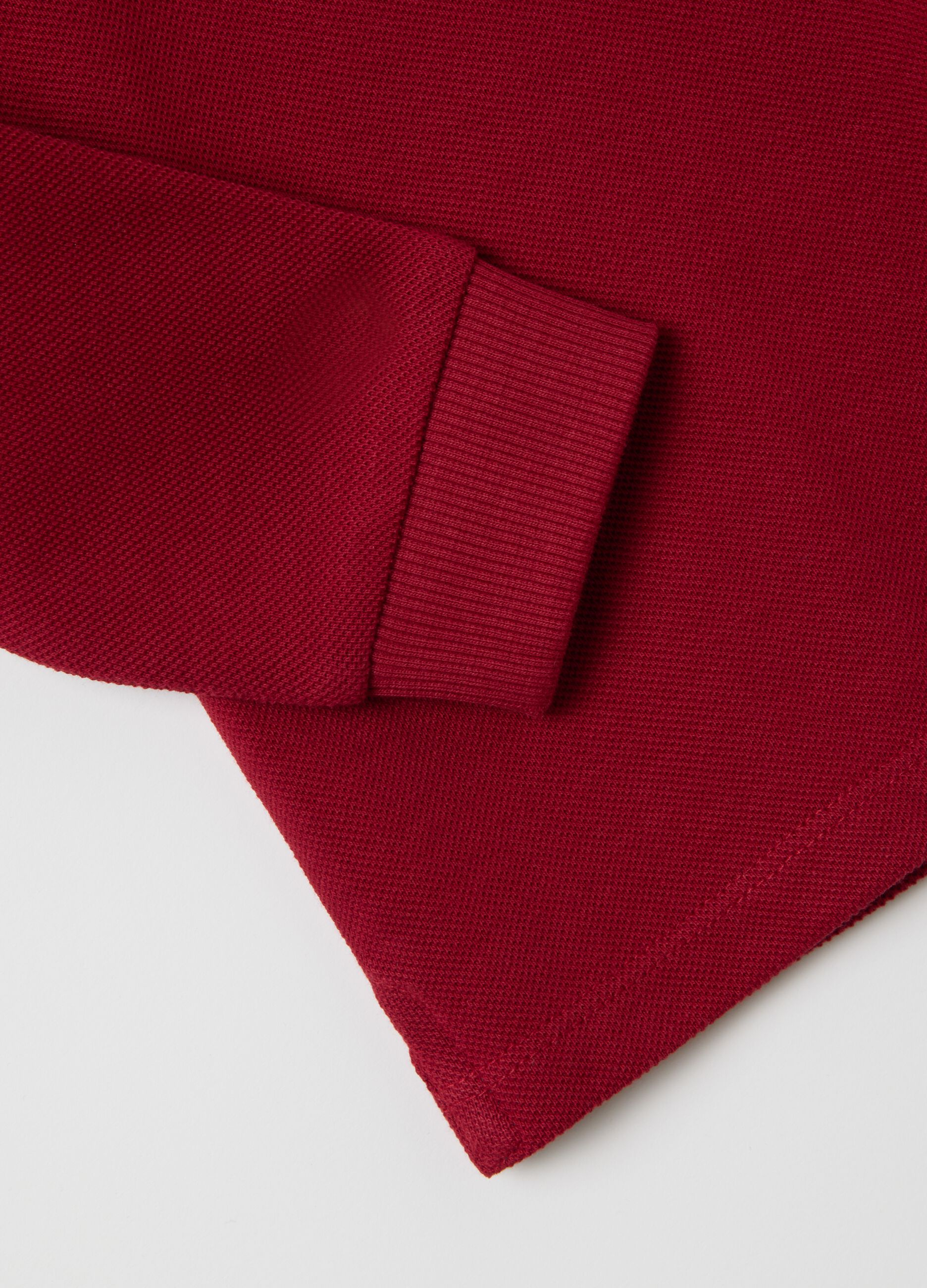Kids' Red Pure Cotton Polo Regular Fit with Mickey Mouse