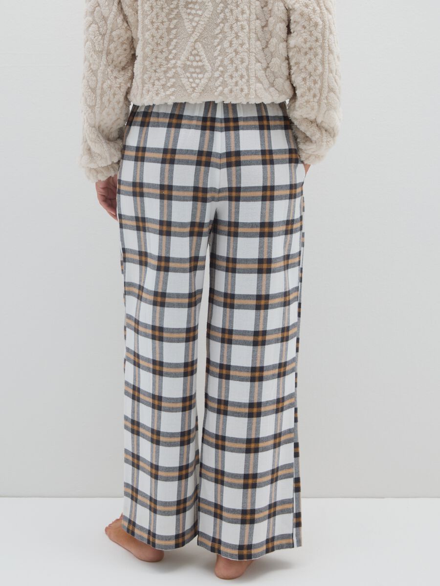 Pantaloni del pigiama in misto cotone marroni_2