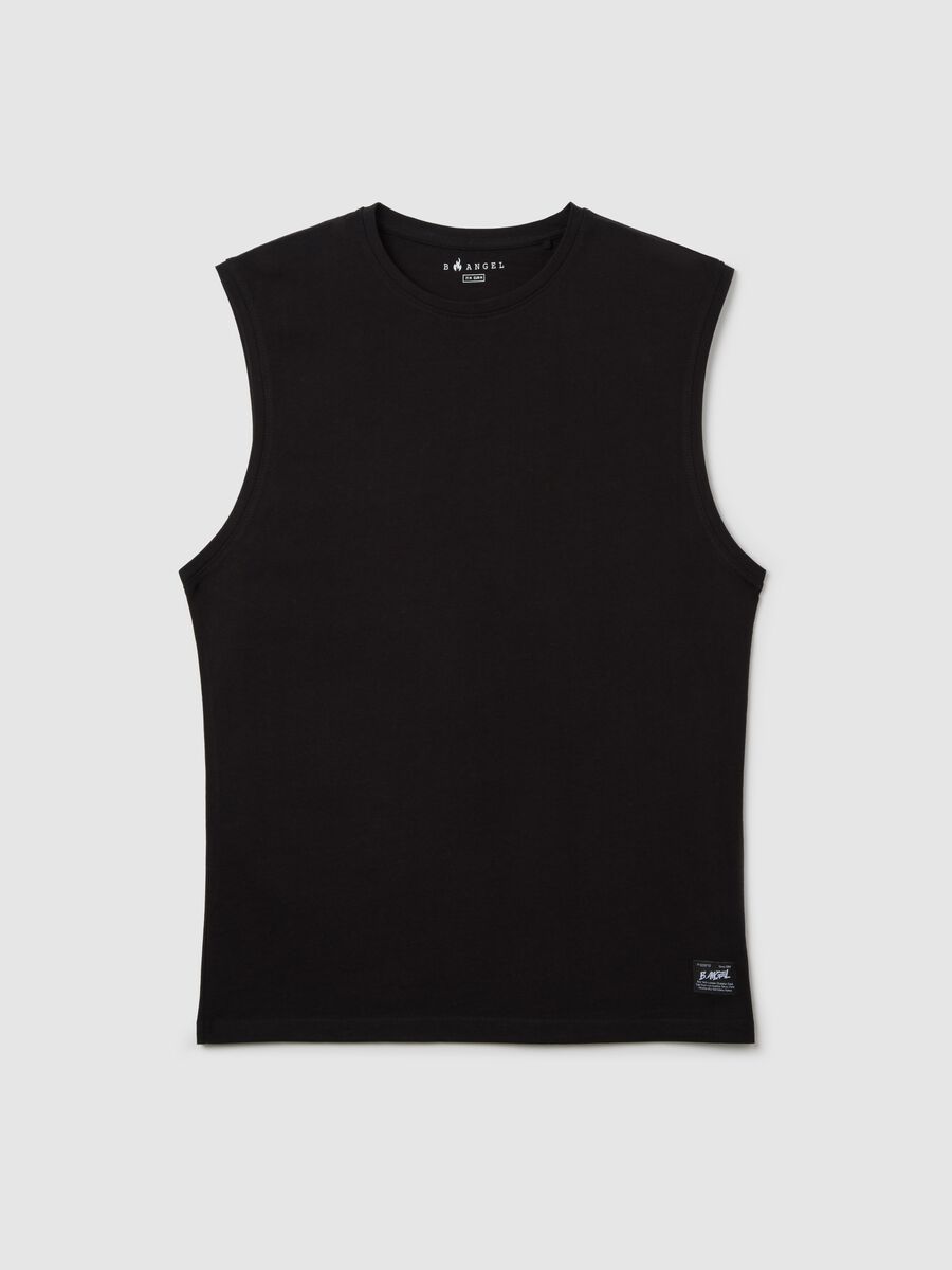 Cotton racerback vest with round neck_4