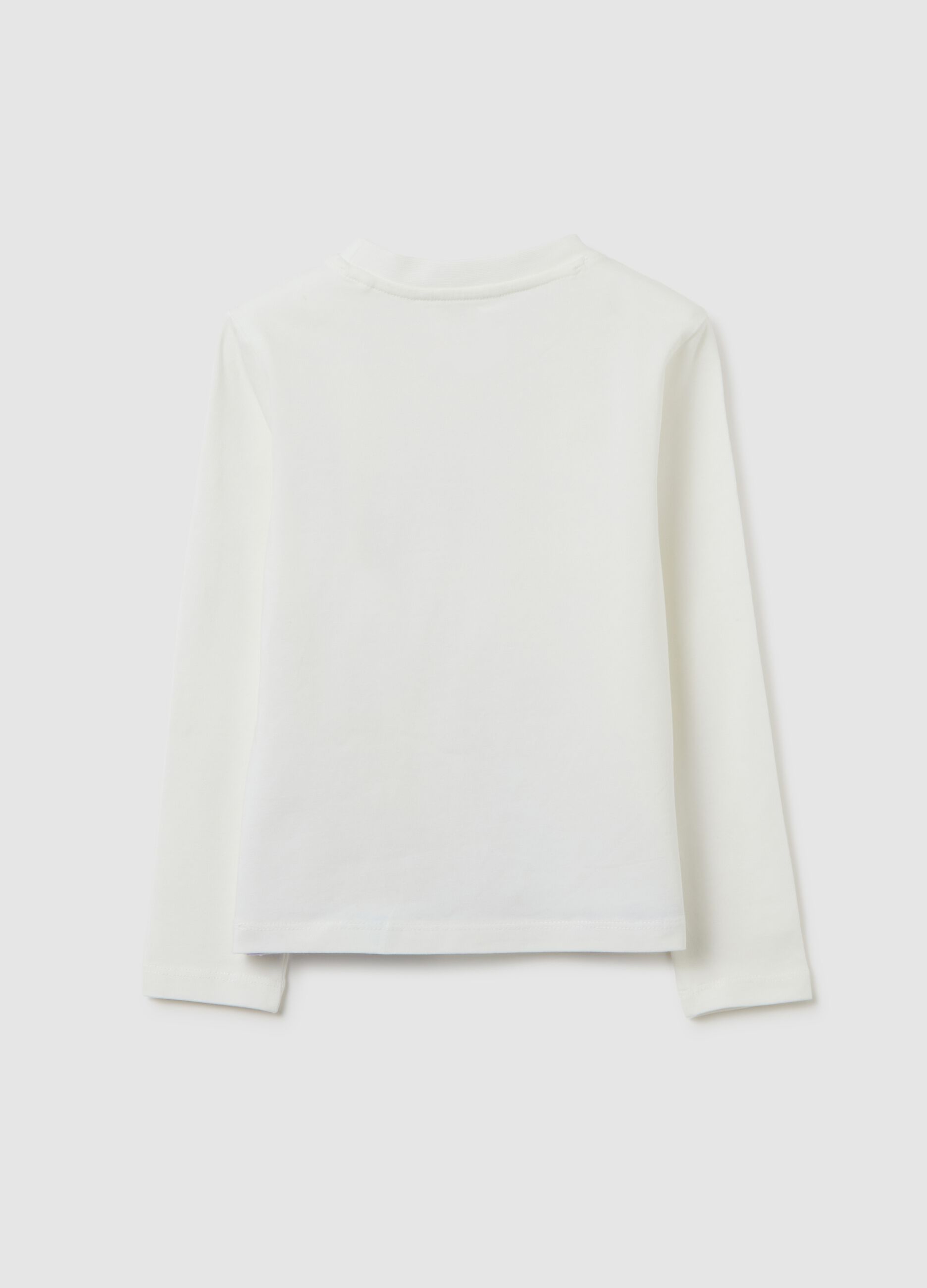 Girls' white regular fit stretch cotton top