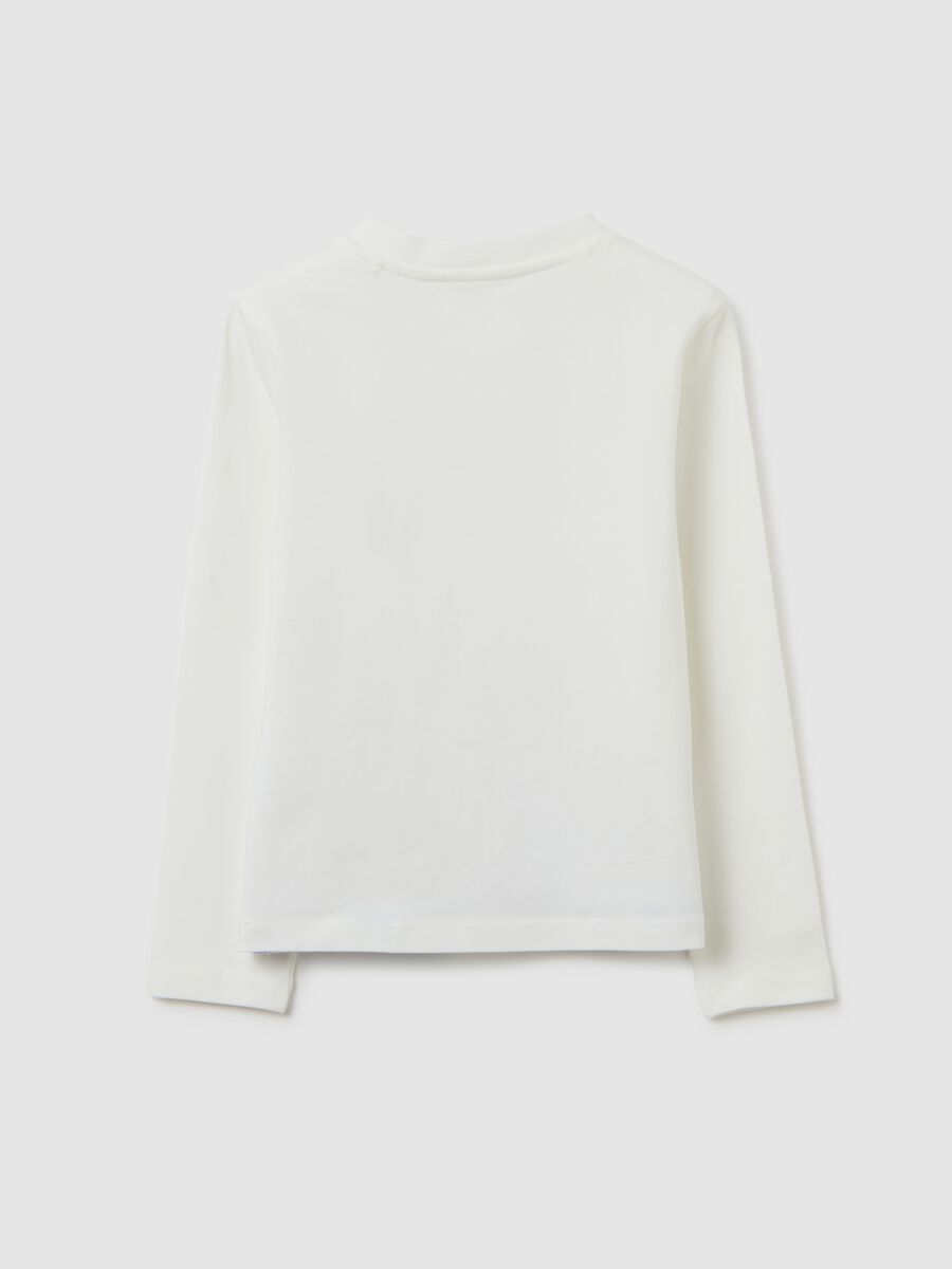 Girls' white regular fit stretch cotton top_1