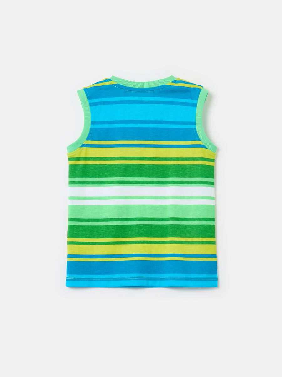 Tank top in cotone a righe_1