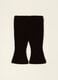 Baby girls' black flared trousers in stretch viscose_2