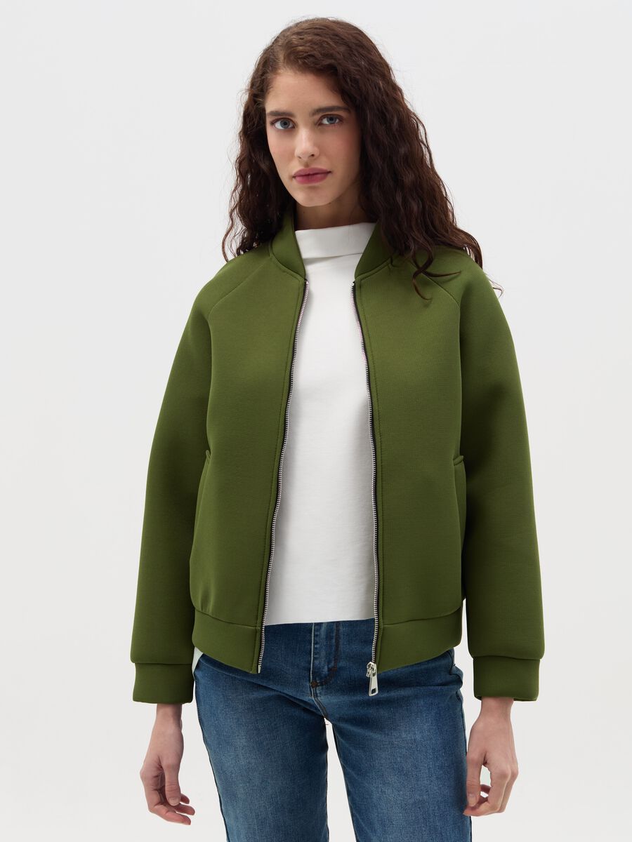 Full-zip bomber jacket_0