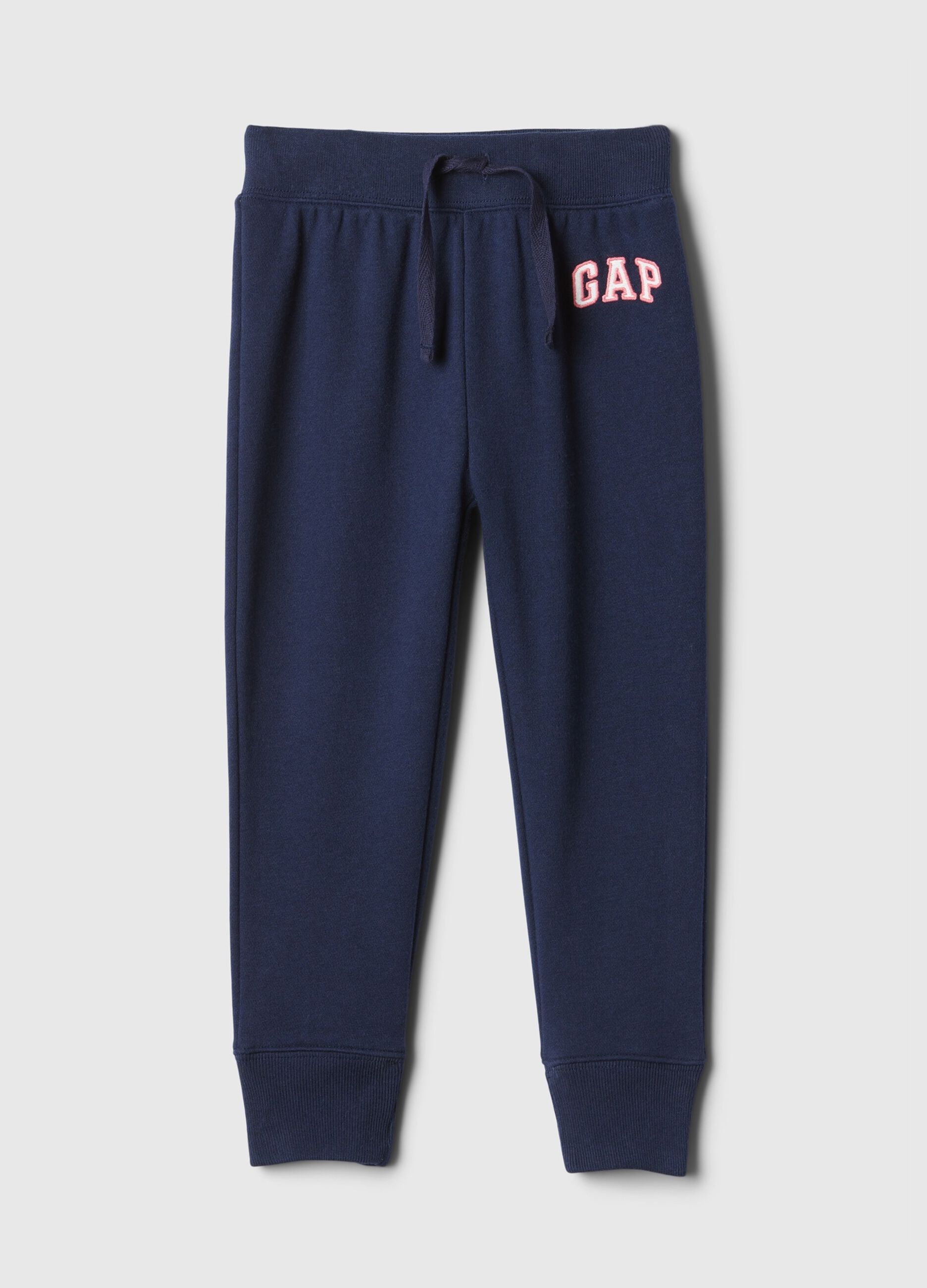 Fleece joggers with logo print