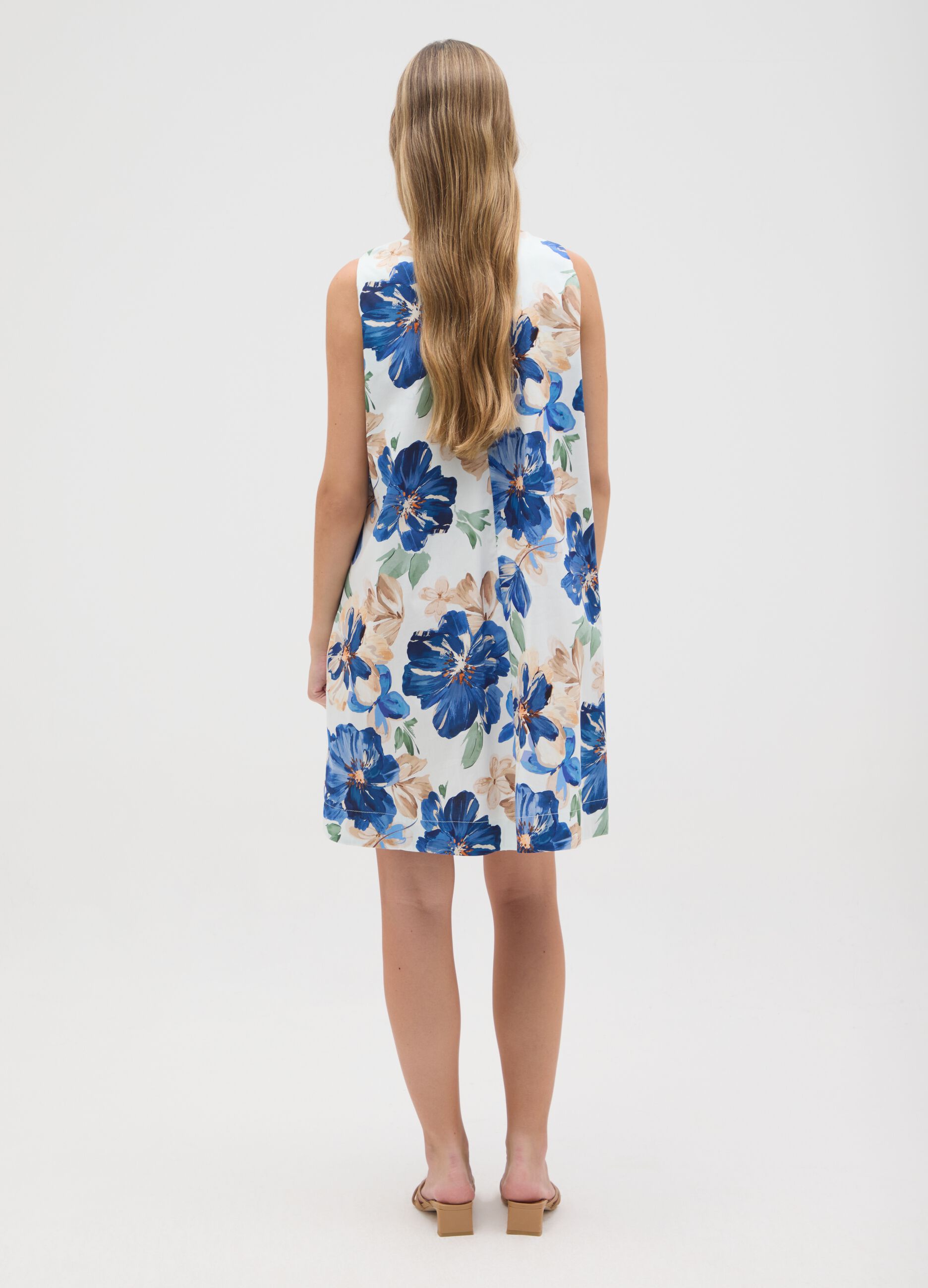 Women's Multicolour Cotton Dress Regular Fit