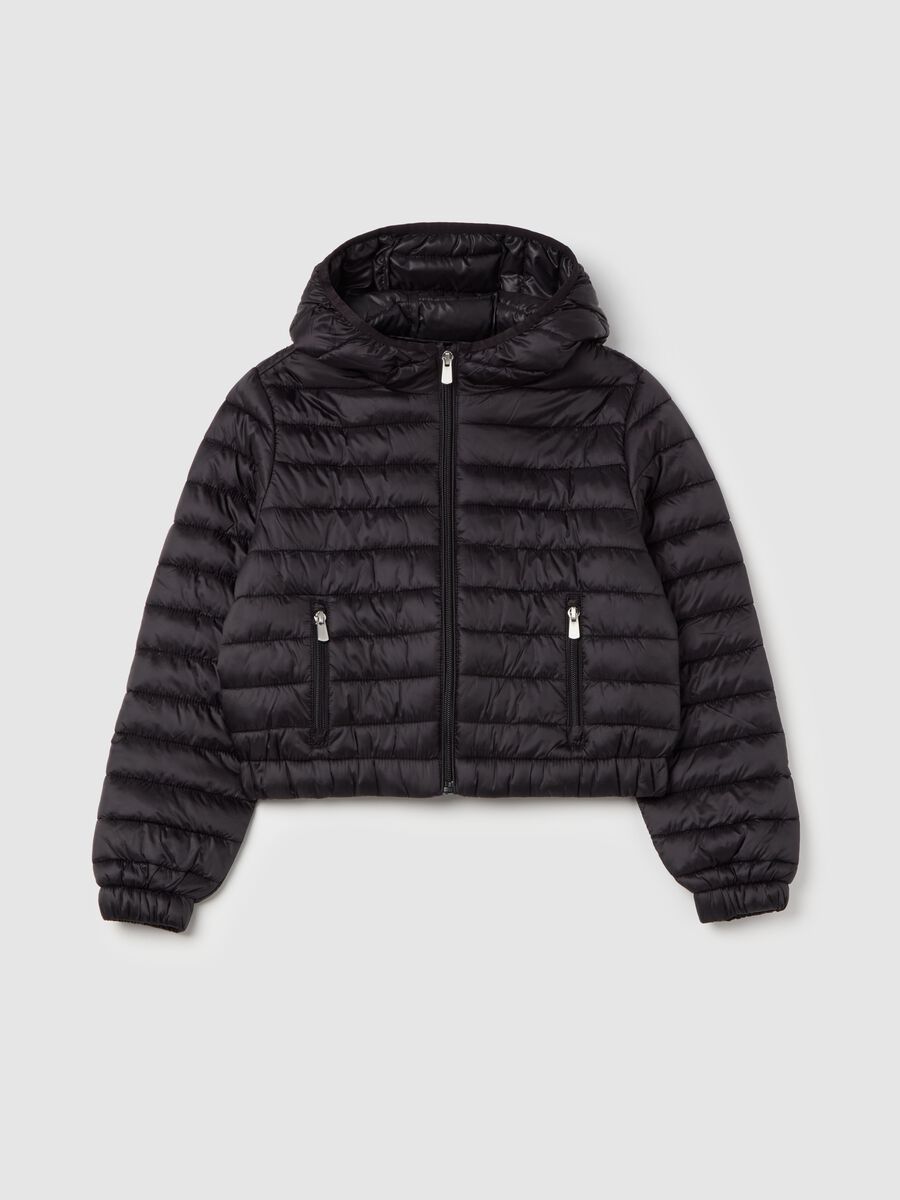 Ultralight crop down jacket with hood_3