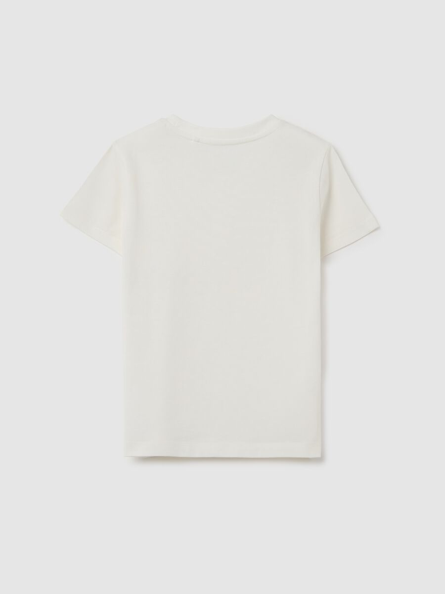 T-shirt da ragazza in cotone elasticizzato bianca fitted_4