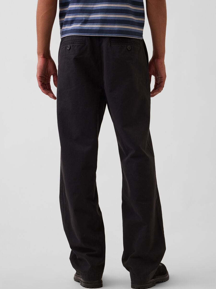 Pantaloni neri in puro cotone_2