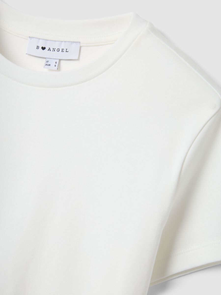 T-shirt in puro cotone bianca regular fit_5