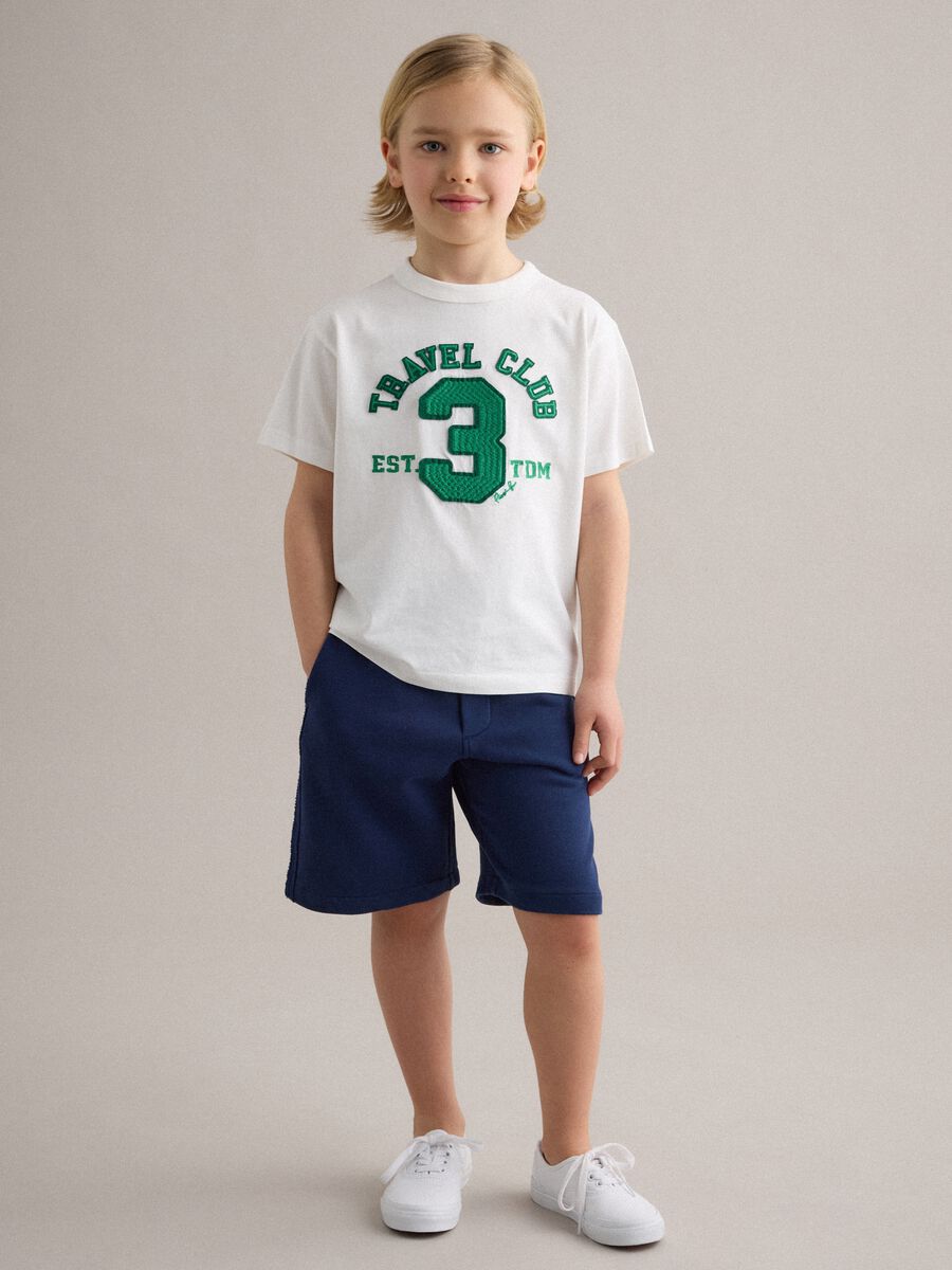 Children's pure cotton blue baggy shorts_0