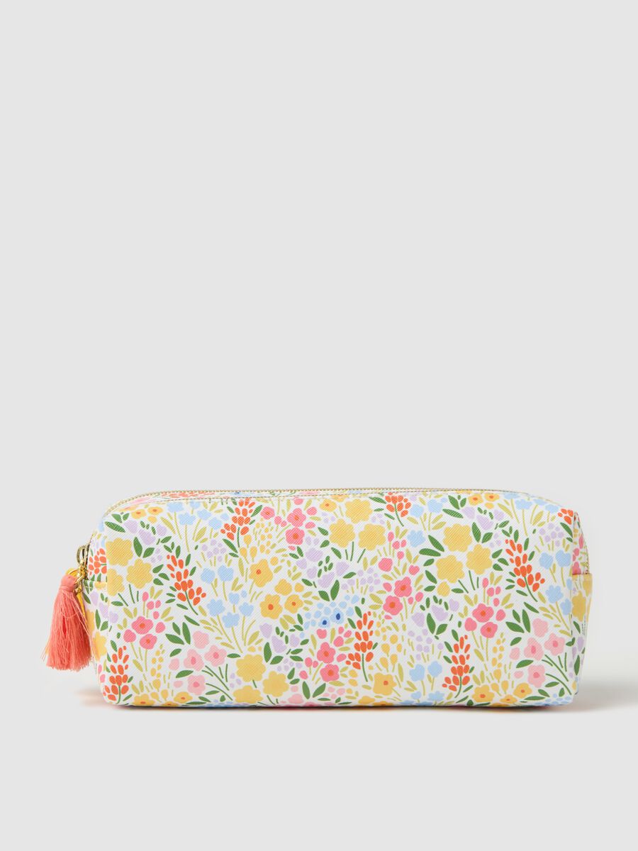 Floral pencil case with double zip_0