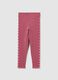 Girls' Pink Cotton Blend Skinny Fit Leggings_1