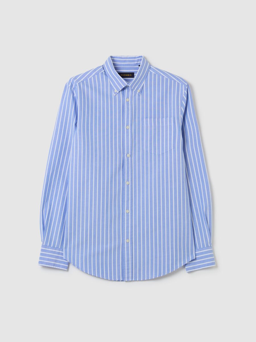 Regular-fit shirt in striped Oxford cotton_1