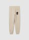 Boys' beige cotton blend over fit trousers_4