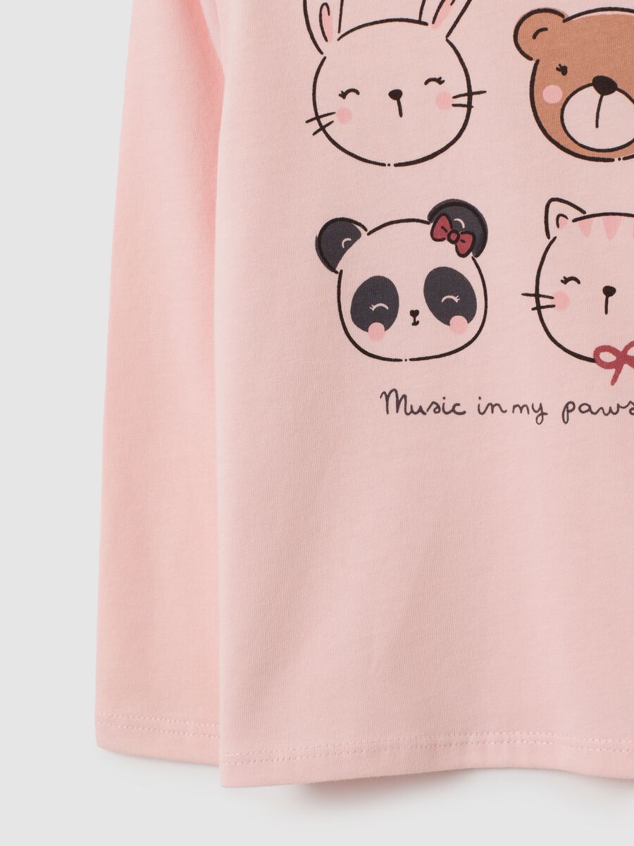 Maglietta da neonata in puro cotone rosa regular fit_2