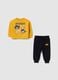Yellow regular fit pure cotton Batman print children's outfit_0