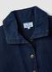 Regular fit blue denim cotton jacket with collar_5