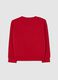 Children's red pure cotton sweatshirt regular fit with Christmas print_1