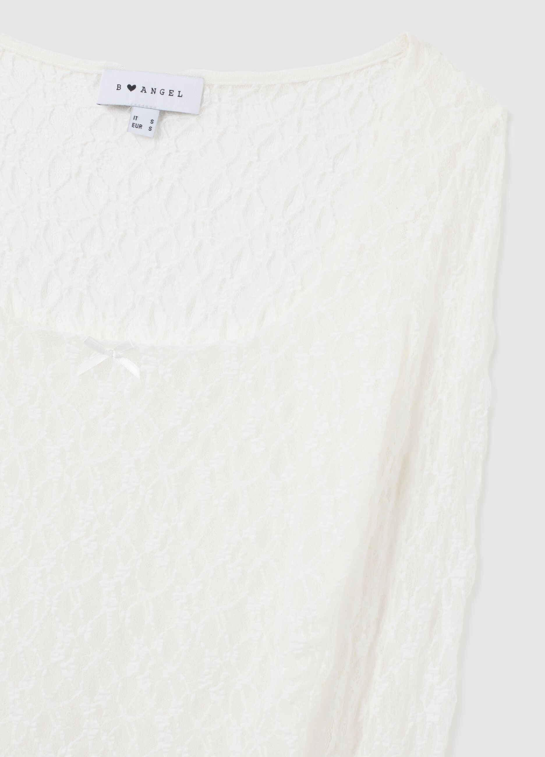 White long top in stretch fabric