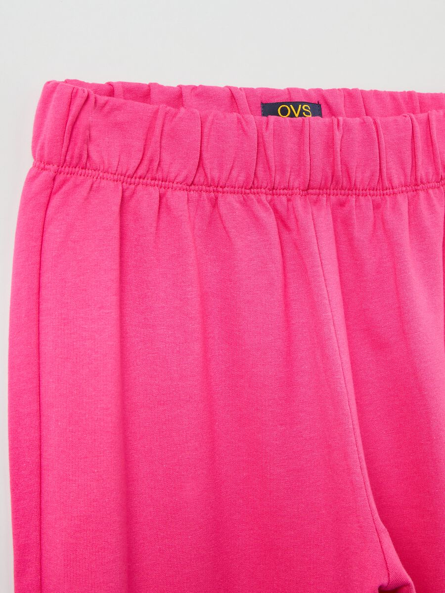 Joggers in cotone tinta unita_1