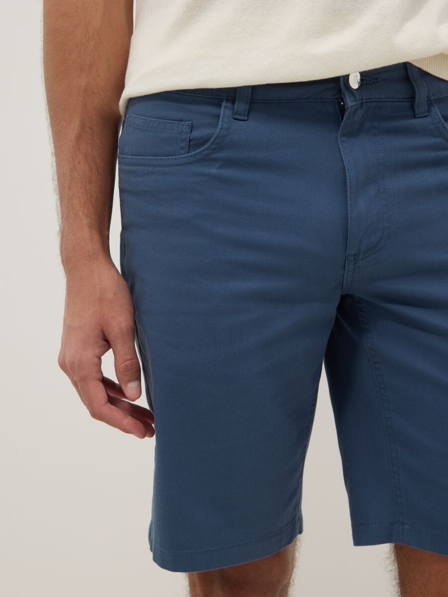 Blue pure cotton shorts_3