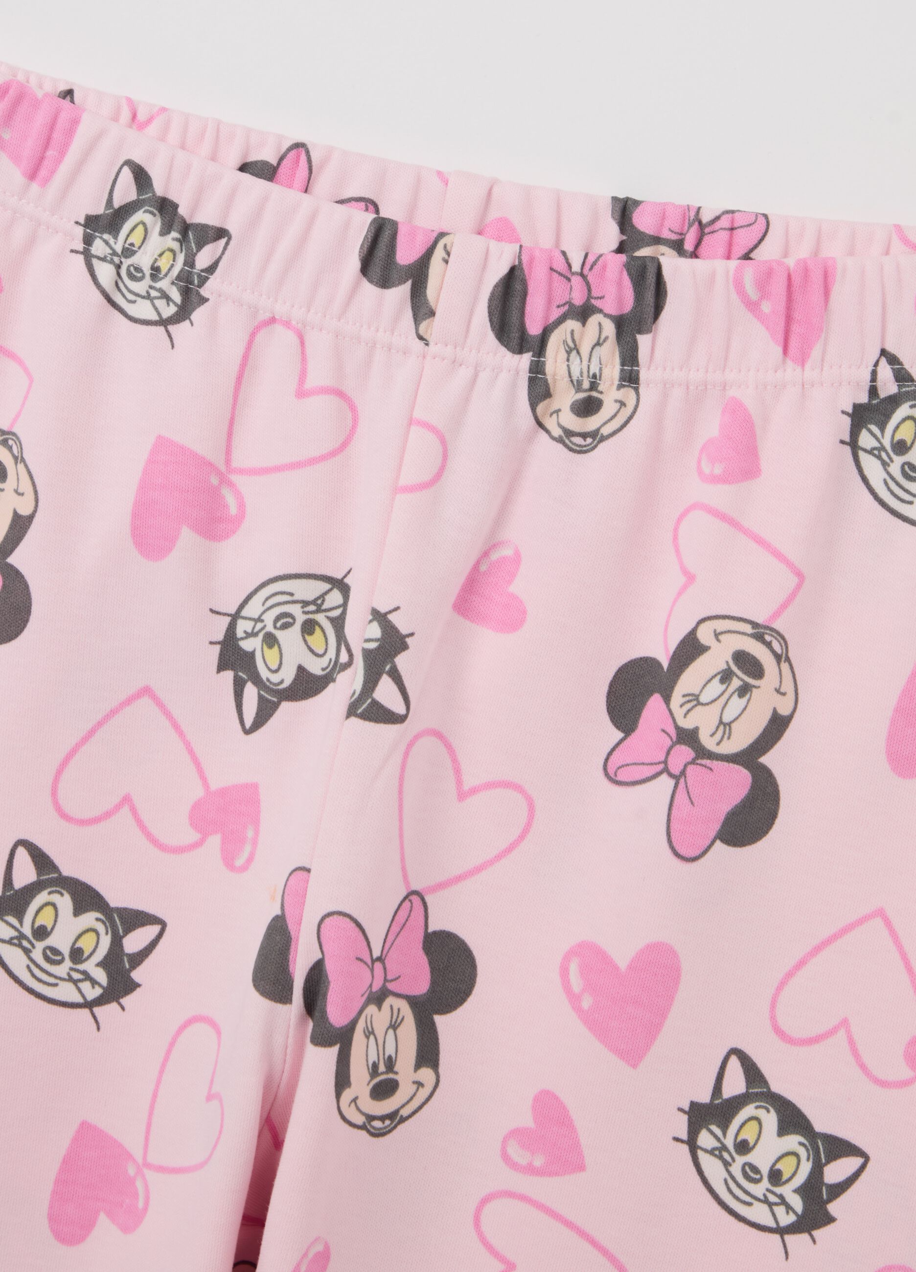 Cotton pyjamas with Minnie Mouse and Figaro print