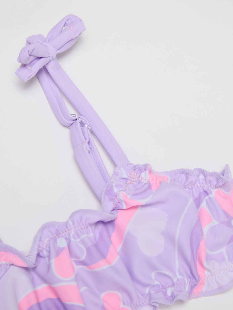 Girls’ bikini in multicoloured stretch fabric with print_2