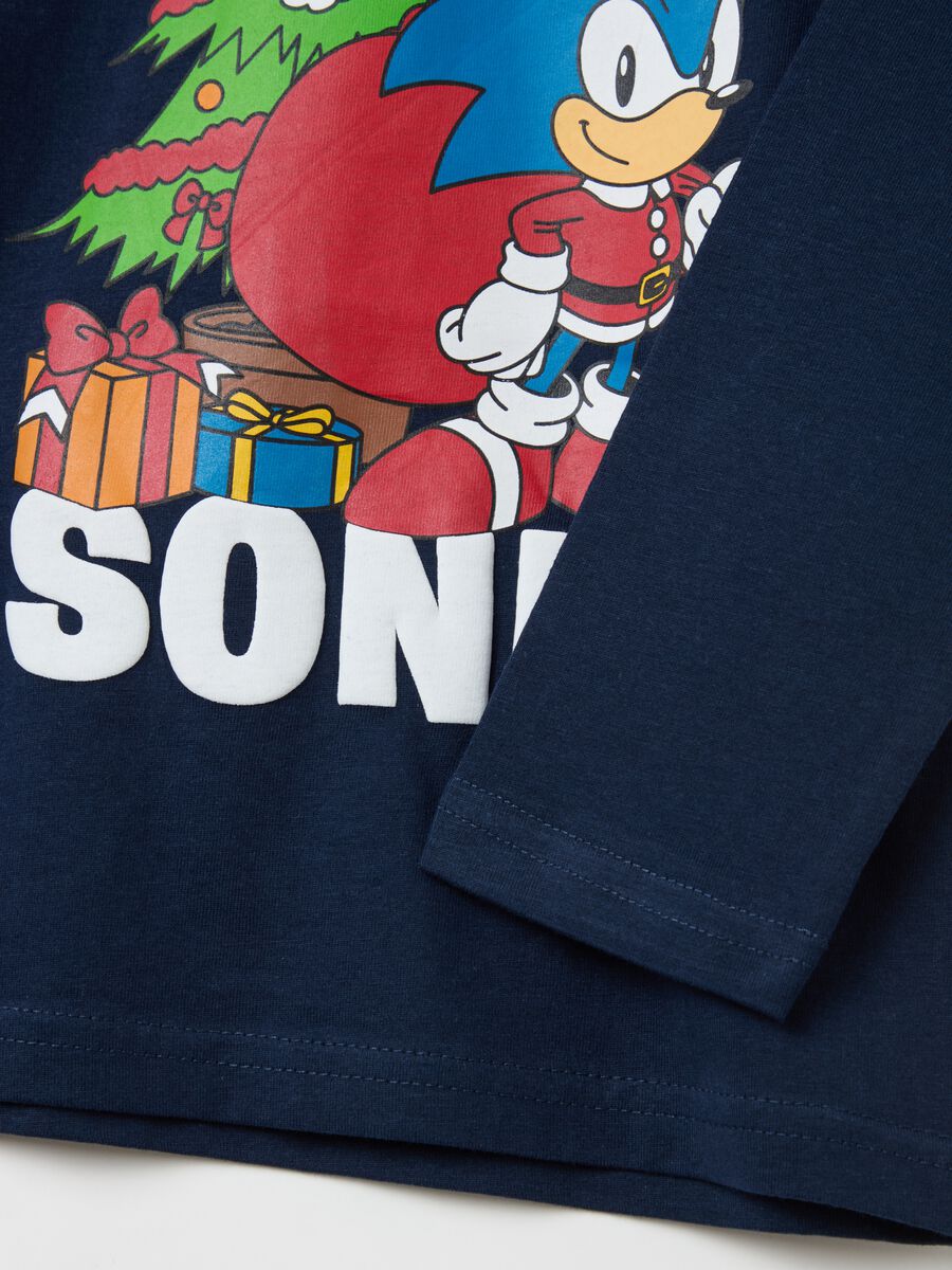 Long-sleeved T-shirt with Christmas Sonic print_3