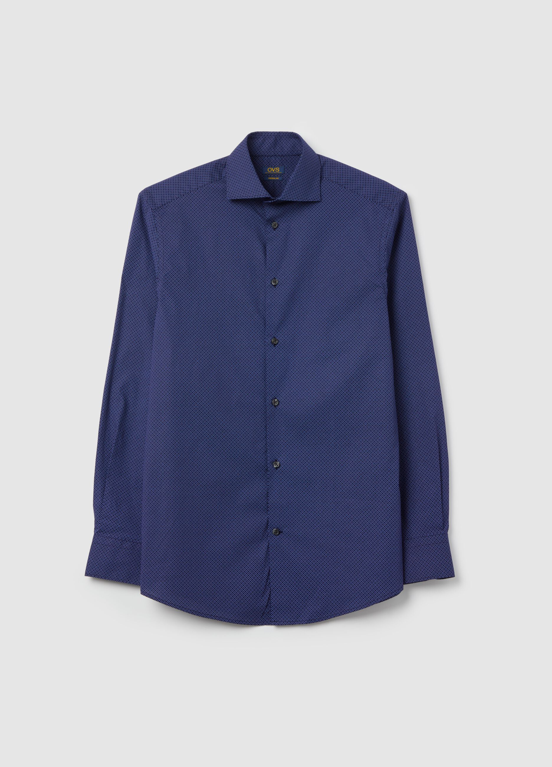 Regular-fit shirt with micro pattern