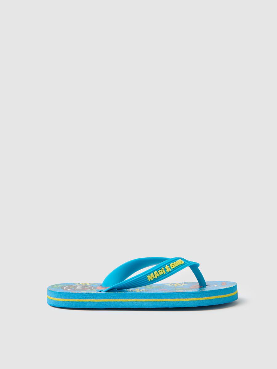 Children's multicolor PVC flip-flops with tropical print_0