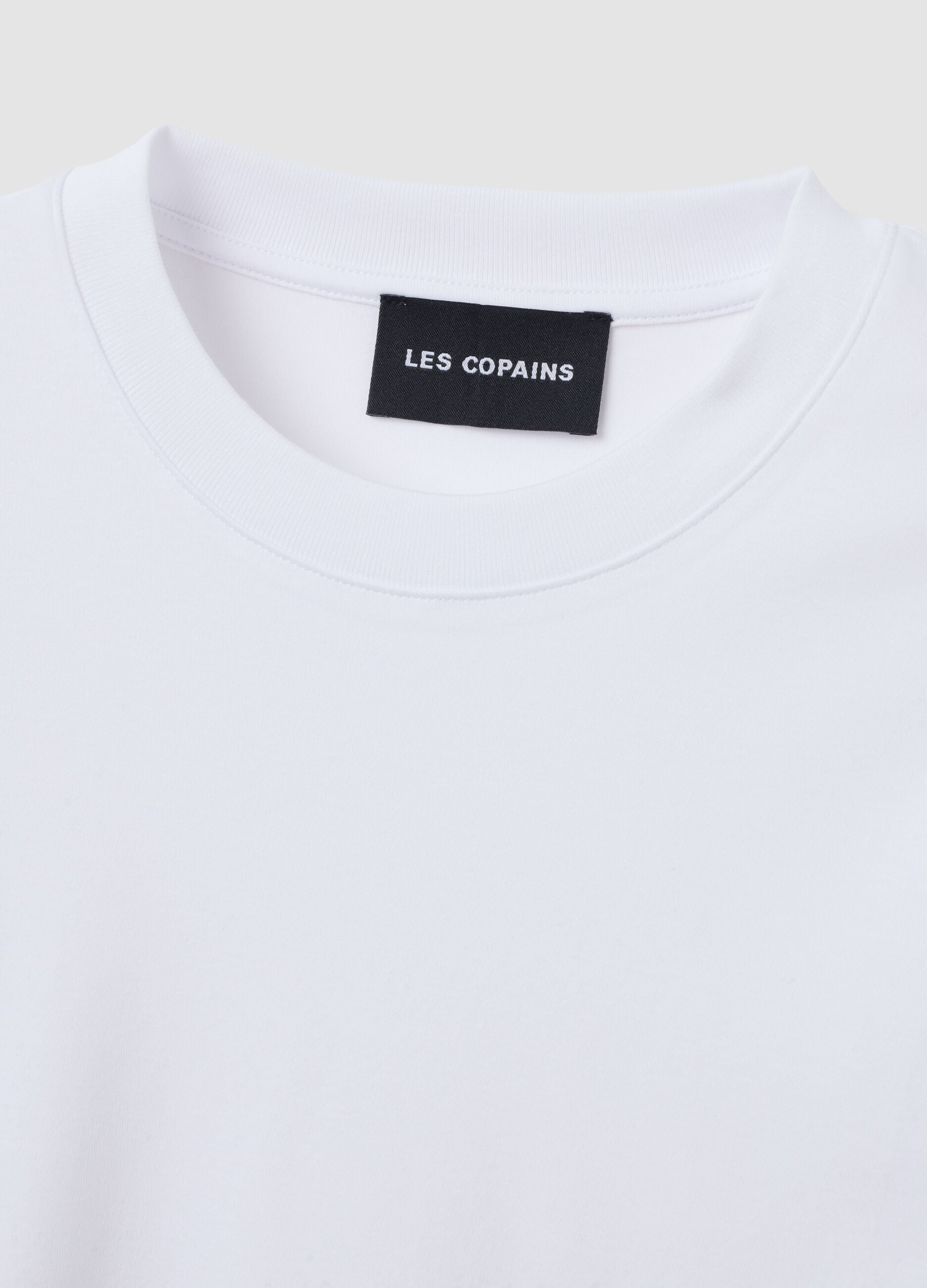 T-shirt boxy fit bianca in misto cotone e viscosa
