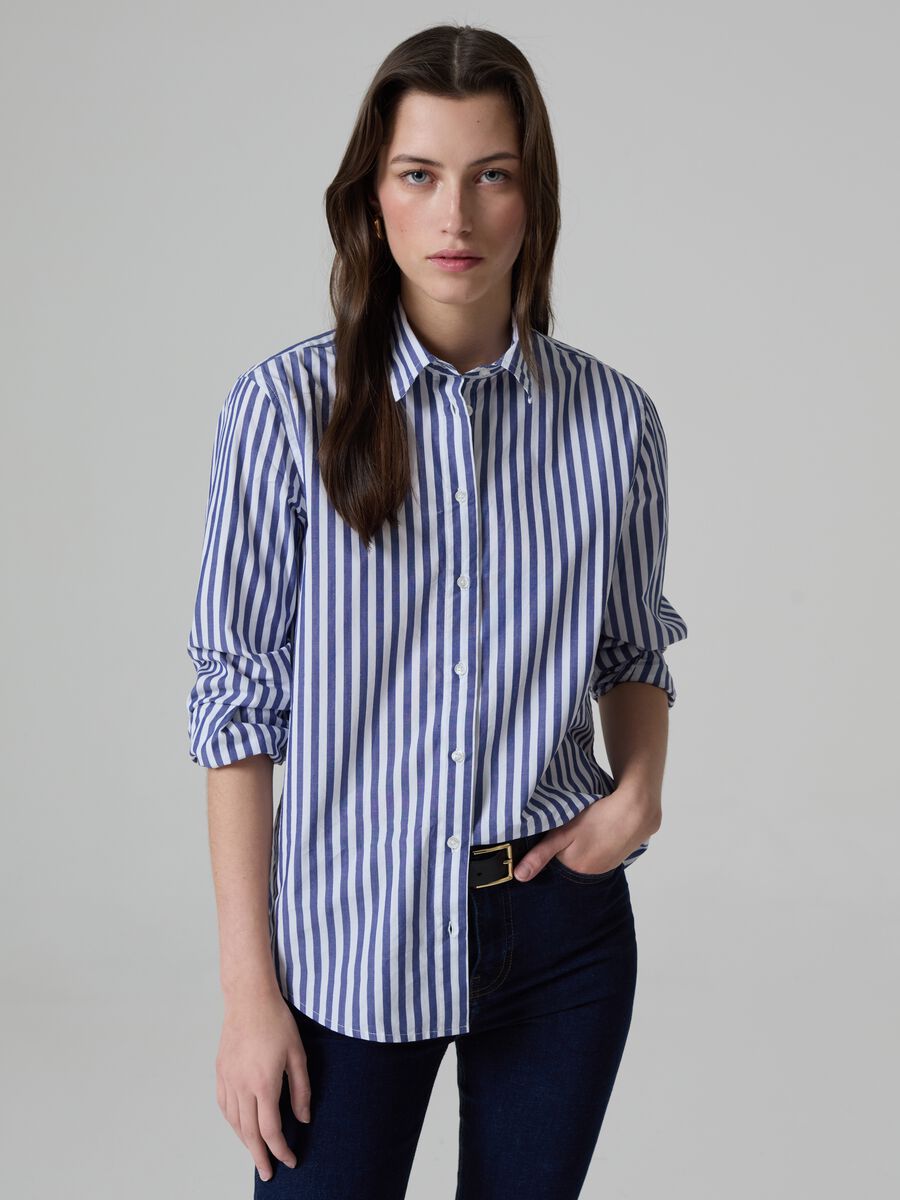 Cotton shirt with regular fit_0