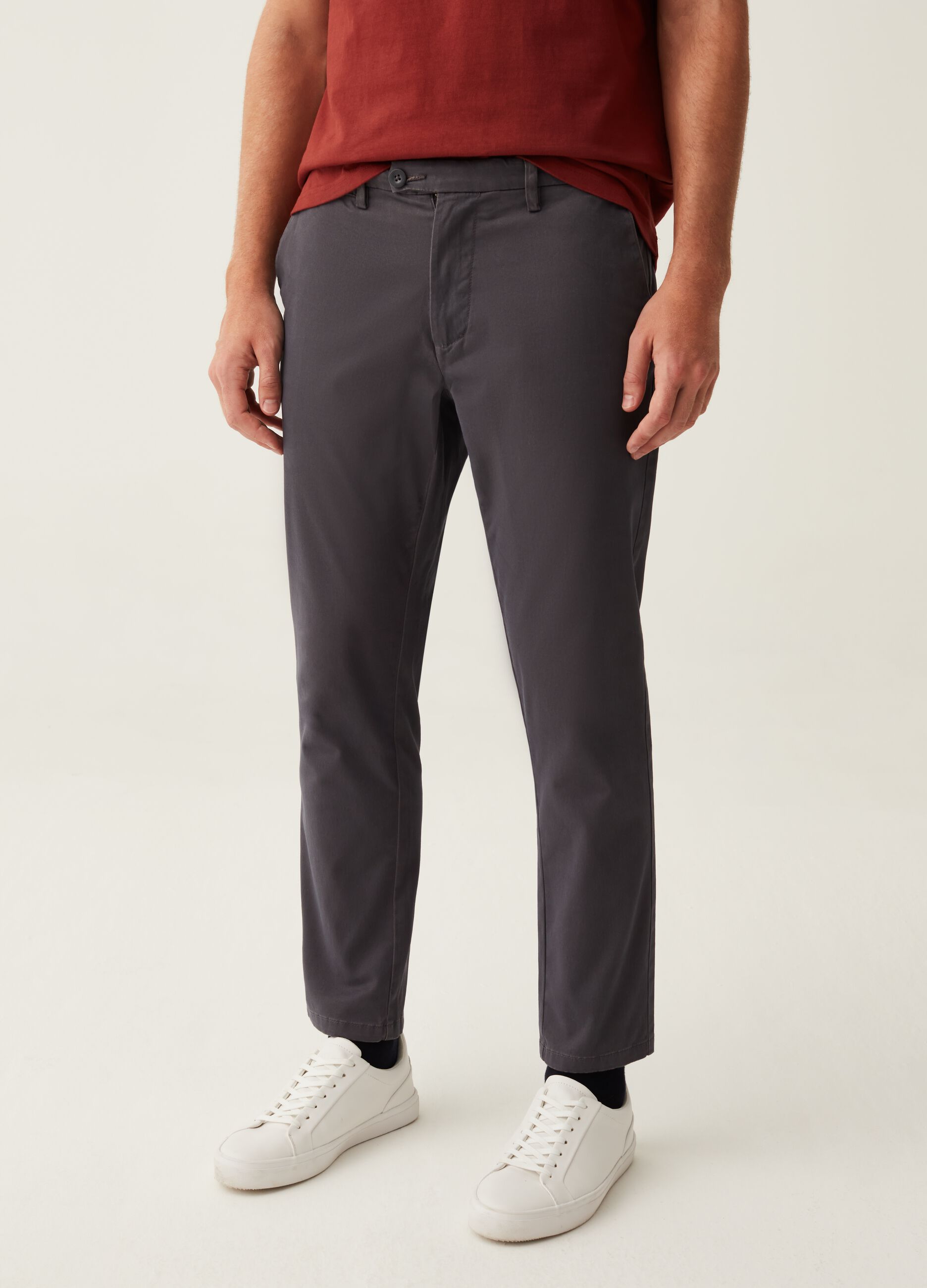Pantalone chino in cotone stretch