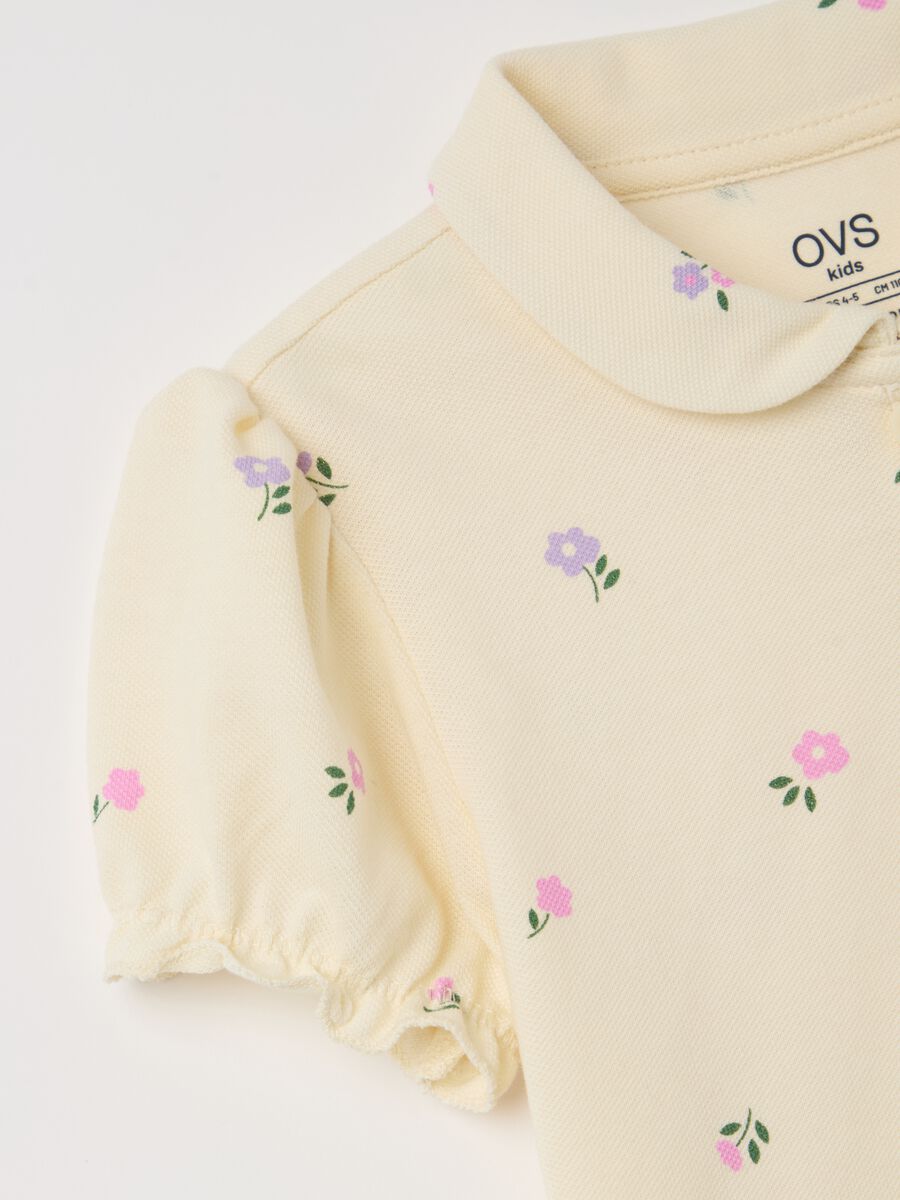 Organic cotton polo shirt with print_3