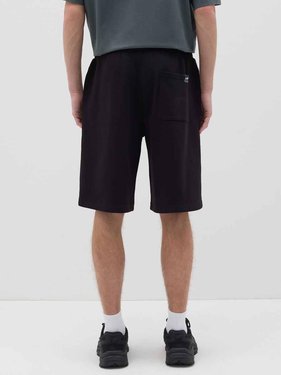Black Cotton B.Angel Shorts_2