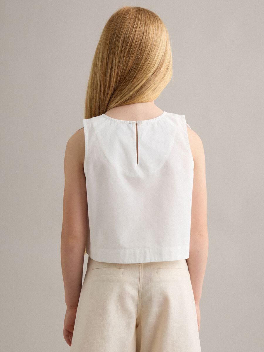 Top bianco in puro cotone con bordo smerlato_1