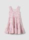 Girls&rsquo; pink sleeveless stretch dress with floral print_1