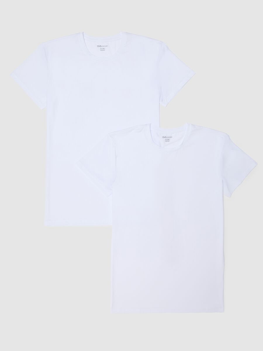 Bipack di t-shirt bianche in microfibra regular fit_4