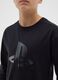 Boy's oversize fit pure cotton black sweater with round neckline_2