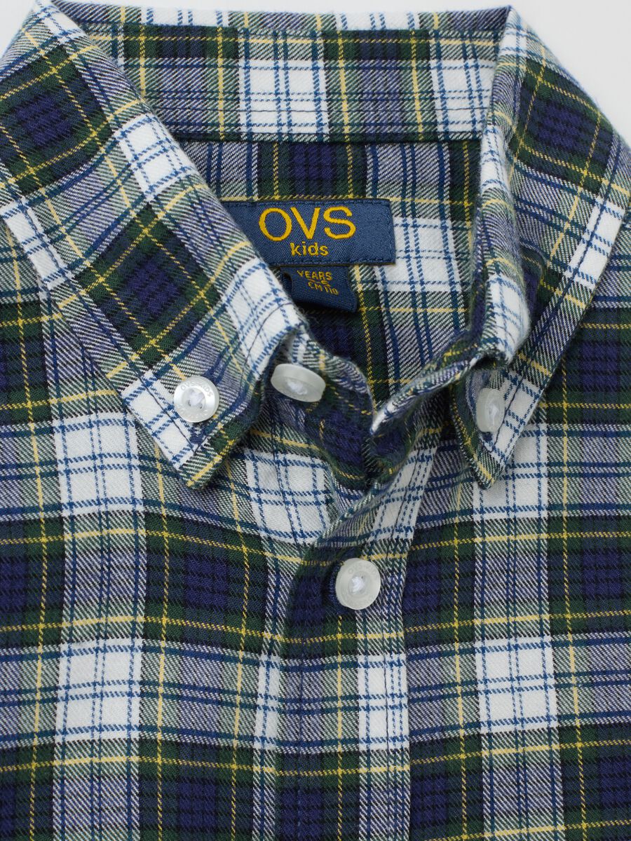 Multicolour regular fit pure cotton children's shirt_3