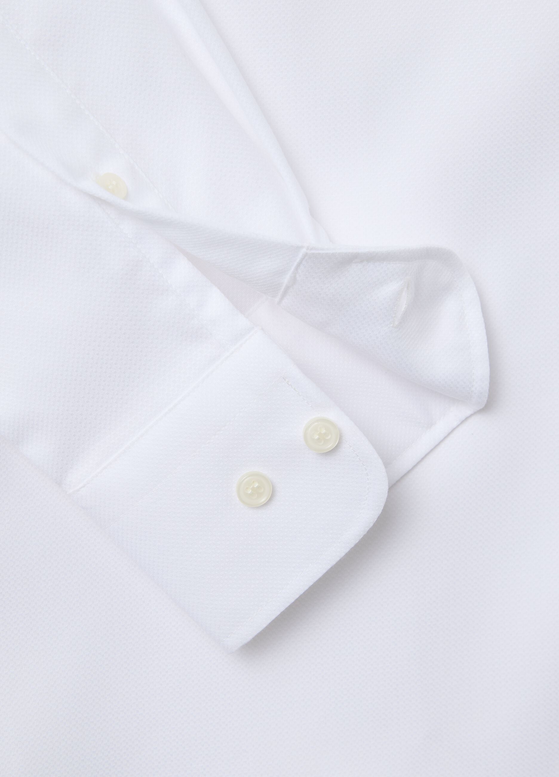 Camicia regular fit bianca no stiro