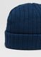 Heavy Knit Blue Beanie_1