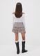 Girls&rsquo; multicolour checked stretch viscose skirt with ruffles_2