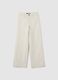 Wide beige denim women's trousers_4