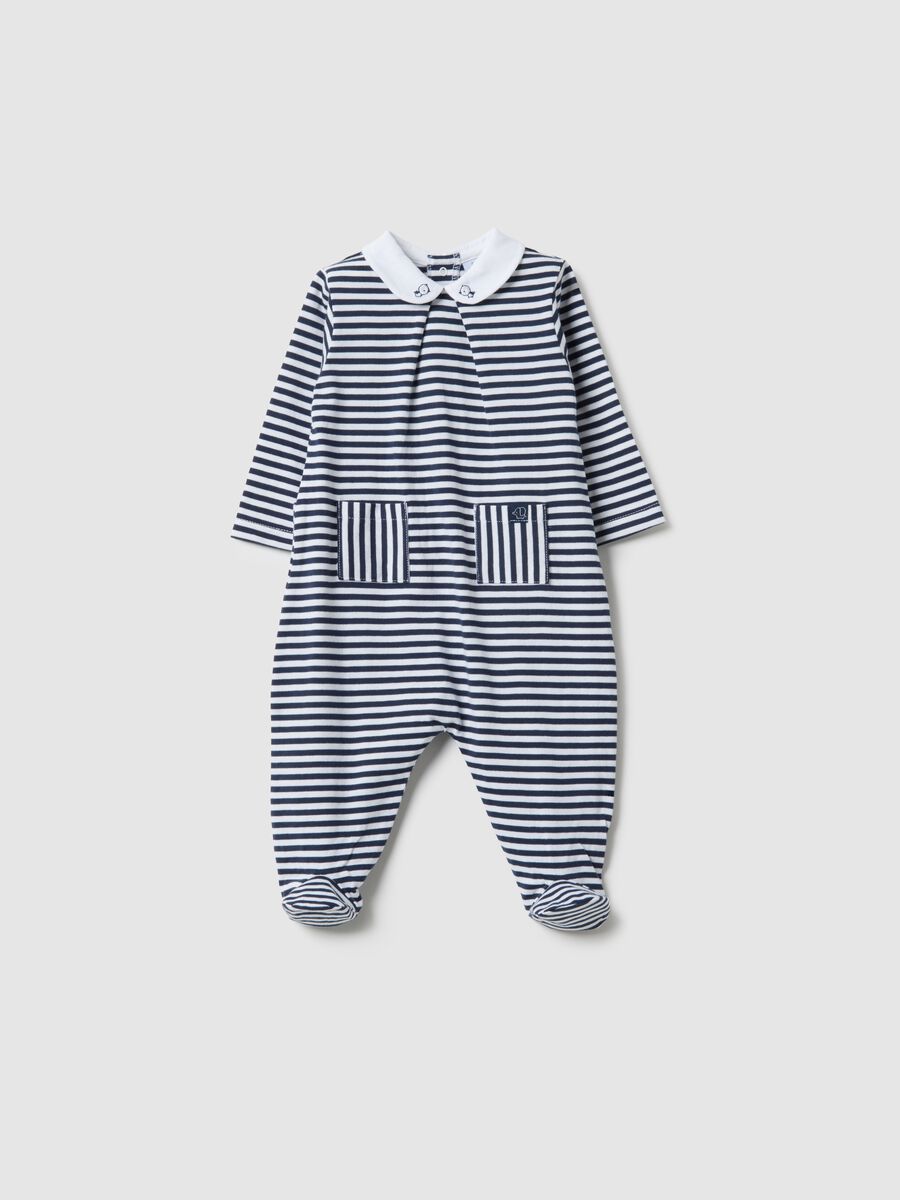 Pure cotton multicolor striped baby romper regular fit_0