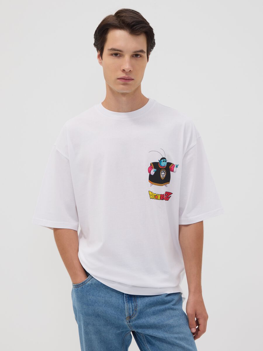 White 100% cotton T-shirt with Dragon Ball Z graphic print_1